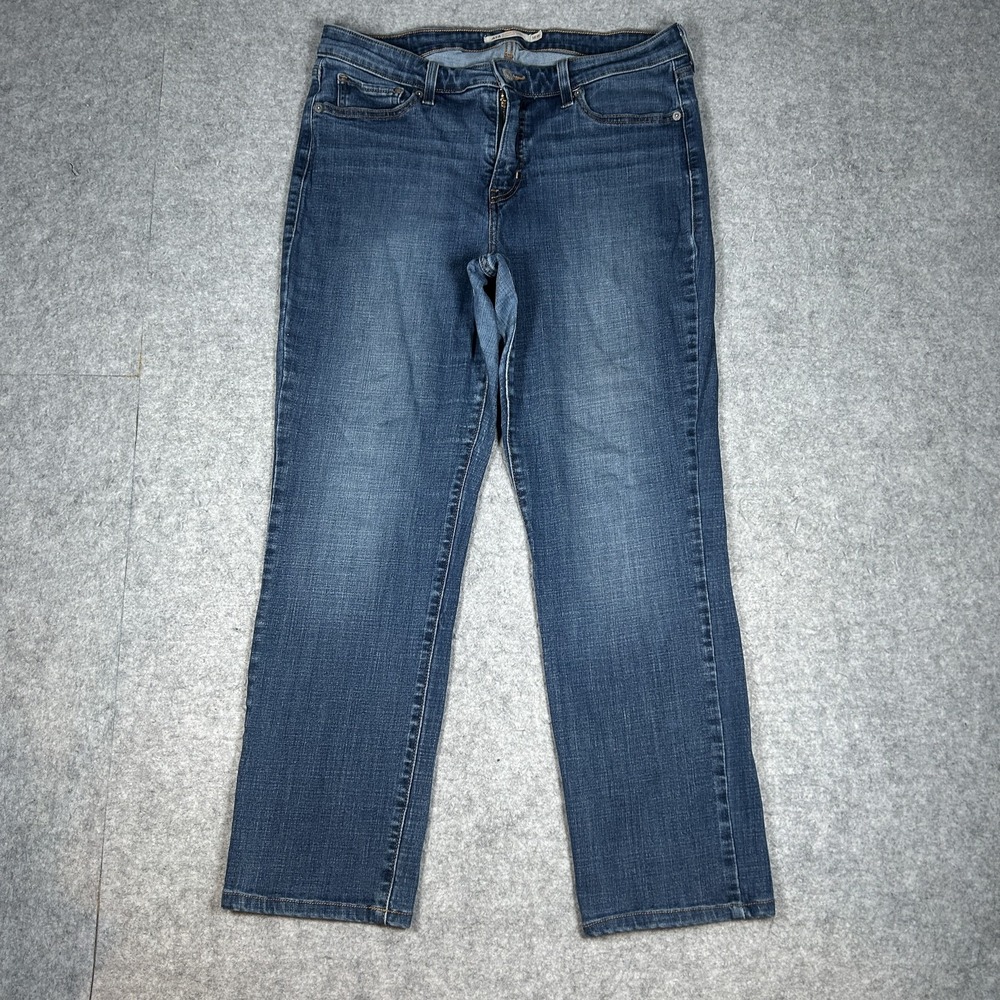 Levi's 414 Denim Jeans Womens 16W(32x27) Medium Blue Wash Classic Straight